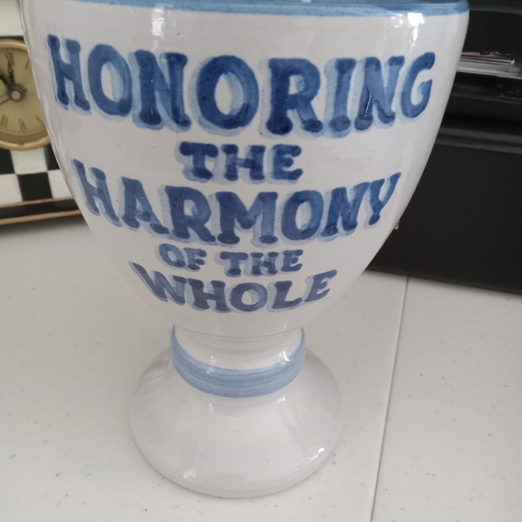 Other - Blue and White Ceramic Goblet M.A.HADLEY